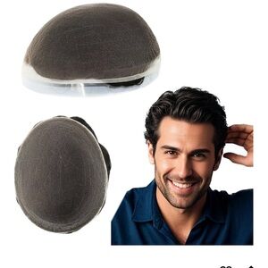 #9 Men's Full Lace Black Toupee 8x10 #9